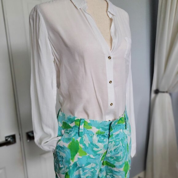 NWT Lilly Pulitzer Poolside Blue First Impression Callahan Short Sz 4 - Picture 10 of 13